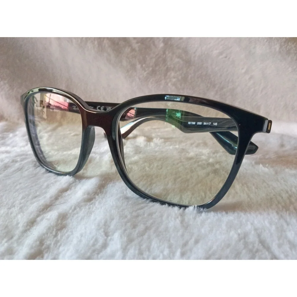 Ray-Ban RB7066 2000 Black Eyeglass Frames 54-17-145 w/ Case Authentic